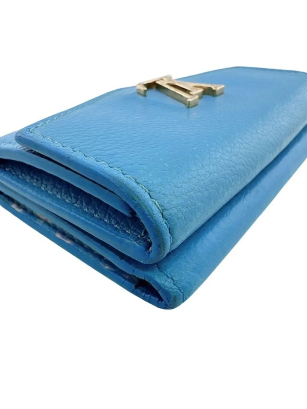 Louis Vuitton Portefeuille Lock Mini Taurillon Trifold Wallet